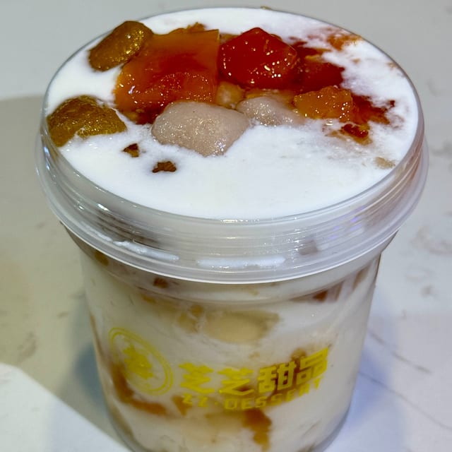 Milk Pudding Peach Gum Taro Ball.