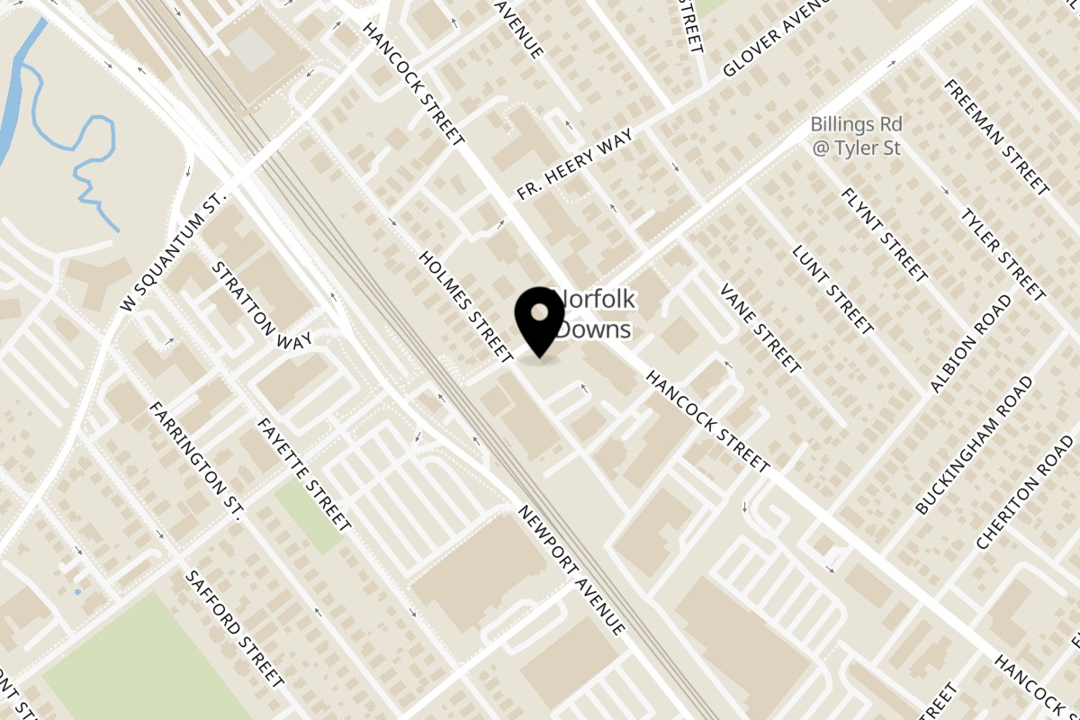 Map showing the location of Mochinut & OneZo on 19 Billings Rd in Quincy